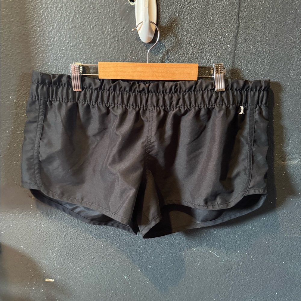 Hurley Black Board Shorts Lightweight Elastic Waistband